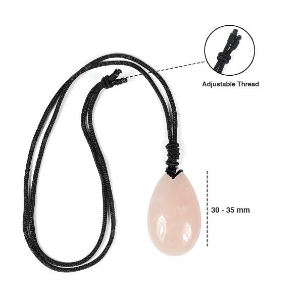 Natural Crytal Stone Drop Shape Pendant with Thrad for Unisex