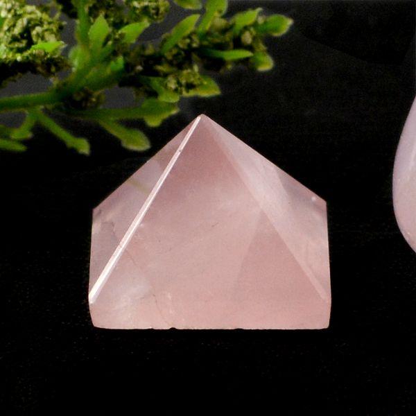 Reiki Charged Rose Quartz Pyramid for Emotional Healing