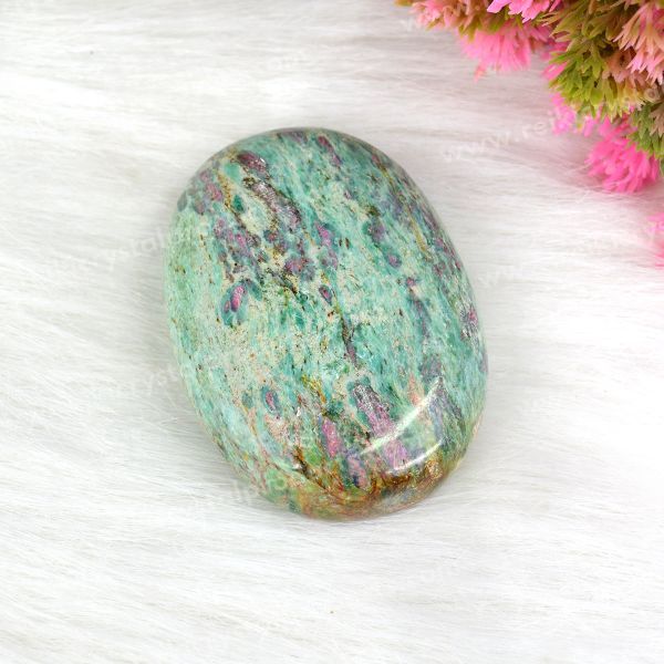Ruby Fuchsite Healing Crystal Palm Stone for Positive Energy