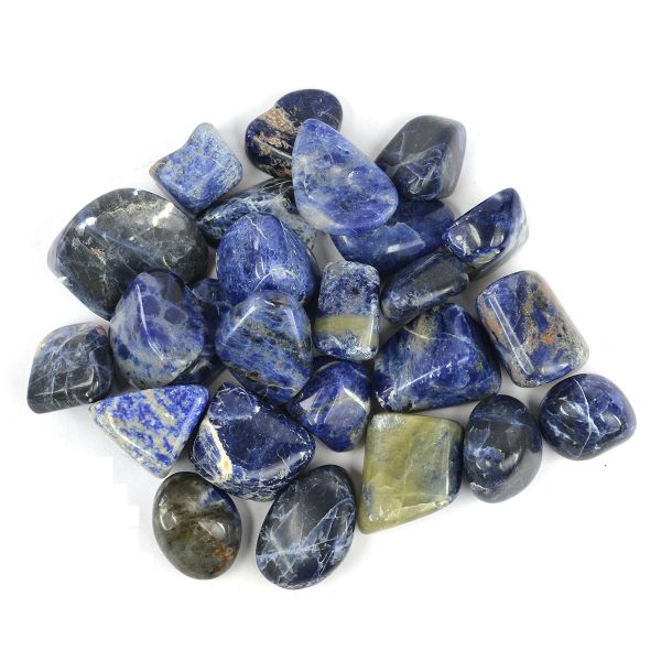 Sodalite Tumble Stone | Natural Sodalite Healing Crystal Tumbled Stone for Focus, Communication & Emotional Balance | Reiki, Meditation, Chakra Balancing, Vastu & Crystal Collection