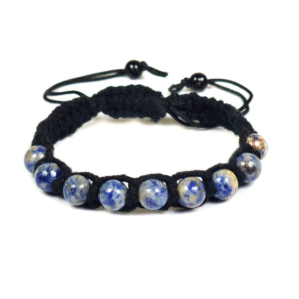 Natural Crystal Stone 8 mm Round Bead Thread Bracelet