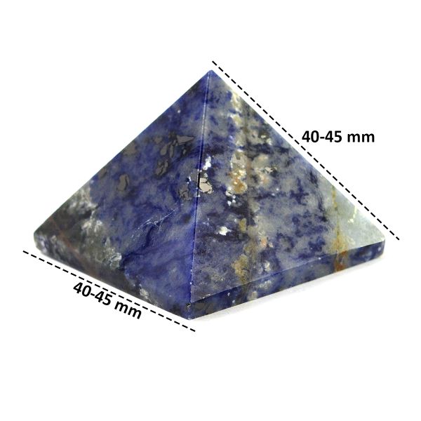 Reiki charged Sodalite pyramid for clear thinking and confidence
