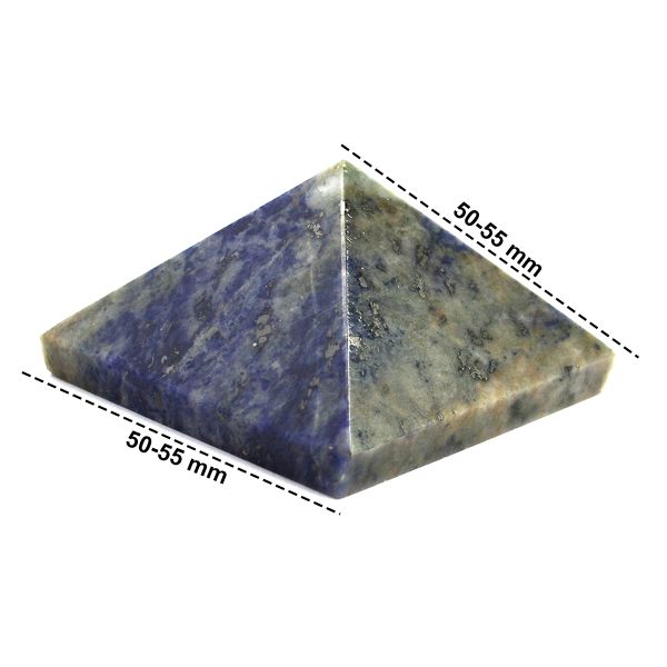 Sodalite healing pyramid 50-55mm for workspace positivity