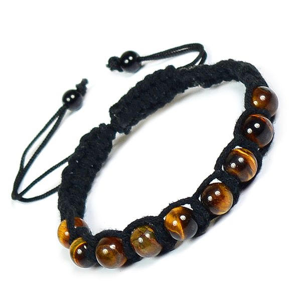 Natural Crystal Stone 8 mm Round Bead Thread Bracelet