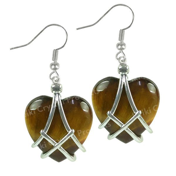 Crystal Stone Heart Shape Earrings for Girls Women
