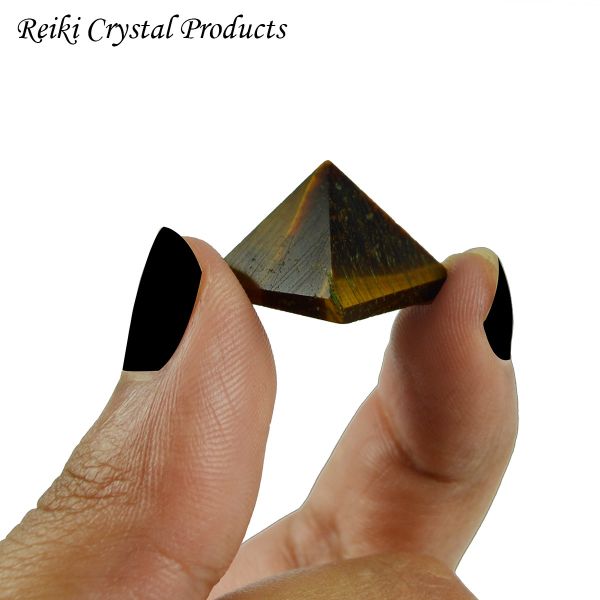 Natural Tiger Eye Pocket Crystal Pyramid