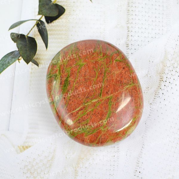 Unakite Palm Stone for Emotional Balance