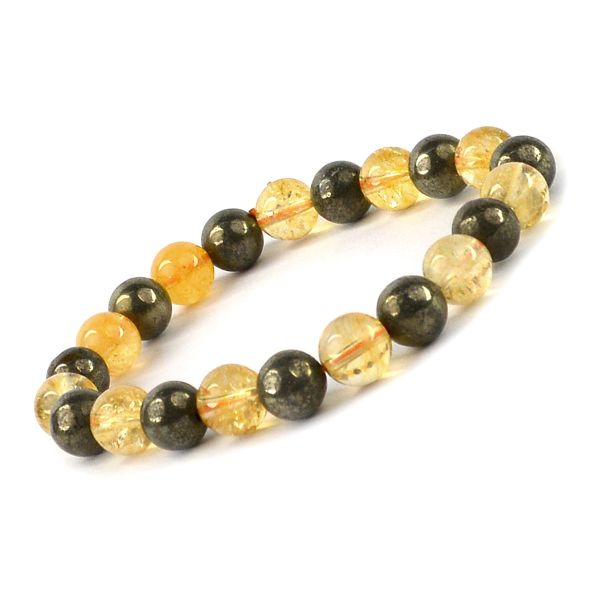 citrine with pyrite bracelet