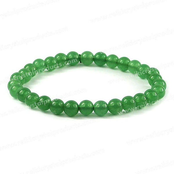 Natural Crystal Stones 6 mm Round Beads Bracelet
