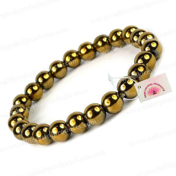 Natural Crystal Stones 8 mm Round Bead Bracelet