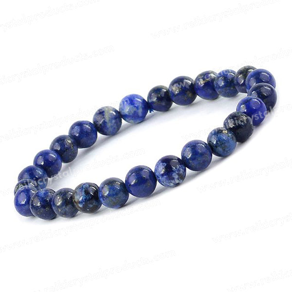 Natural Crystal Stones 8 mm Round Bead Bracelet