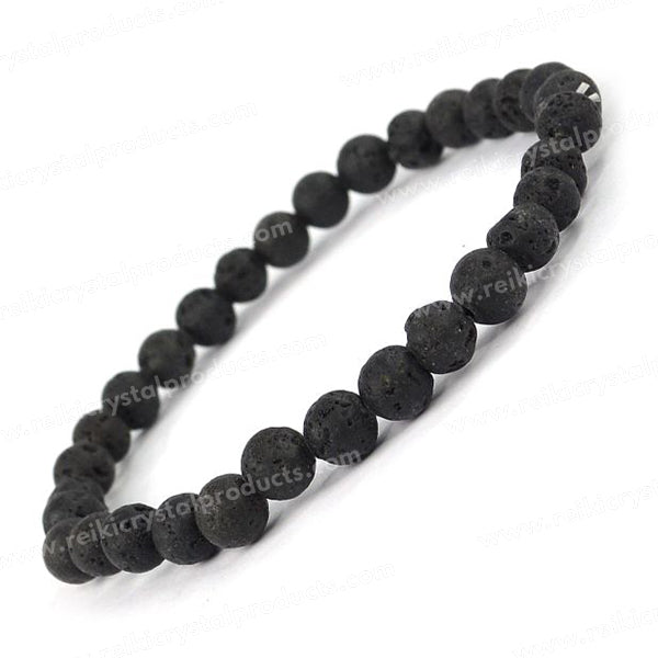 Natural Crystal Stones 6 mm Round Beads Bracelet