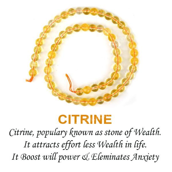 Natural Citrine loose beads strand for handmade jewelry