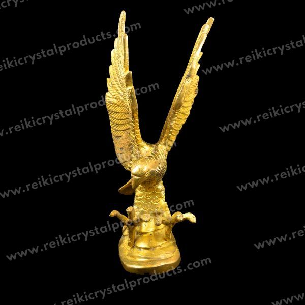 Brass Eagle for Vastu Remedy | Pure Brass Eagle Statue for Home, Office & Shop | Decorative Vastu Eagle Figurine for Strength, Vision, Protection & Positive Energy | Spiritual Home Décor