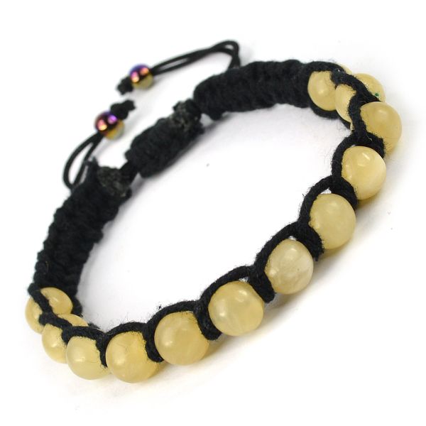 Natural Crystal Stone 8 mm Round Bead Thread Bracelet