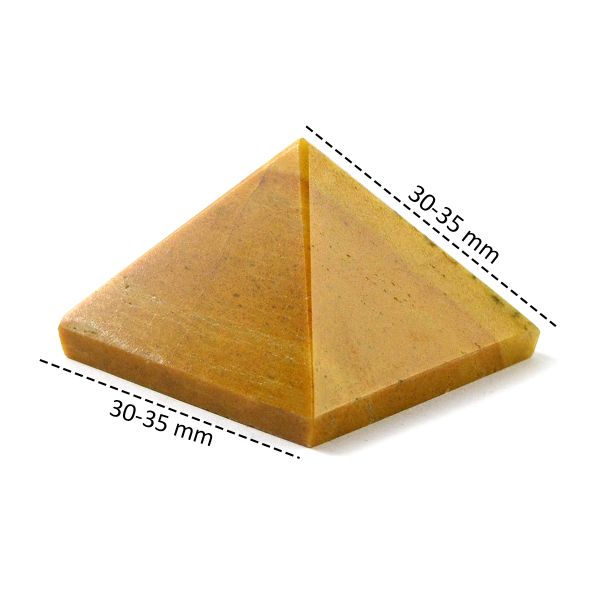 Reiki energized Yellow Jasper pyramid for stability and balance