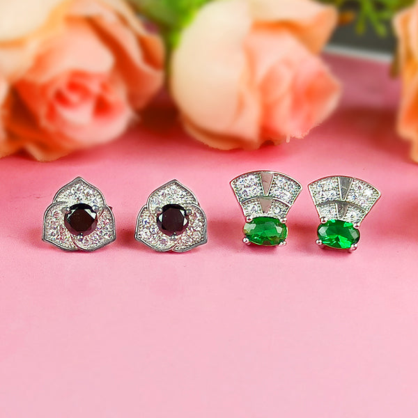 White Metal Earring / Studs