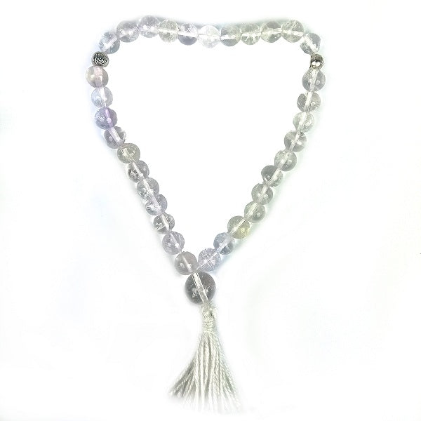 Natural Crystal Stone Tasbeeh Jaap Mala for Prayer 33 Beads 8 mm