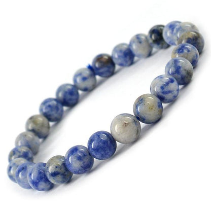 Natural Crystal Stones 8 mm Round Bead Bracelet
