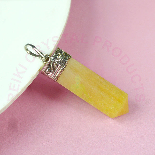 Natural AAA Pencil Shape Pendant - Locket With Metal Chain