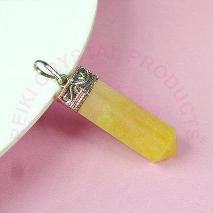 Natural AAA Pencil Shape Pendant - Locket With Metal Chain