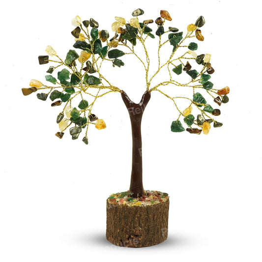 Natural Crystal Stone Money Wealth Tree 100 Chip Beads for Decorative Showpiece