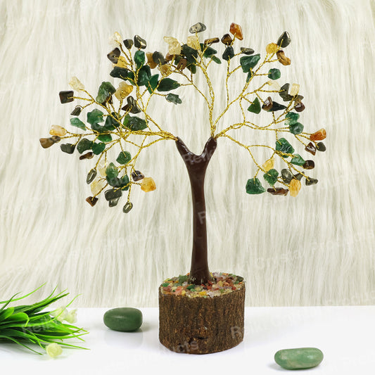 Natural Crystal Stone Money Wealth Tree 100 Chip Beads for Decorative Showpiece