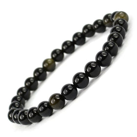 Rainbow Obsidian Crystal Bracelet | Natural Healing Gemstone Bracelet for Protection & Emotional Healing