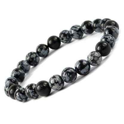 Natural Crystal Stones 8 mm Round Bead Bracelet