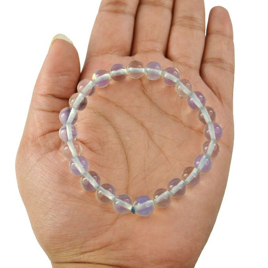 Opalite 8 mm Round Bead Bracelet
