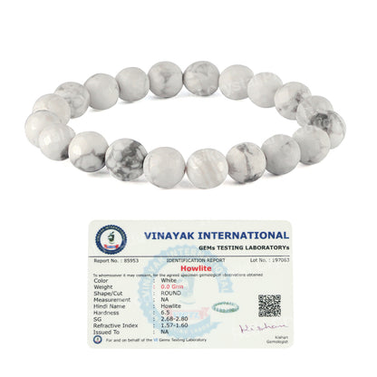 Certified Natural Crystal Stone 10 mm Faceted Bead Bracelet for Unisex