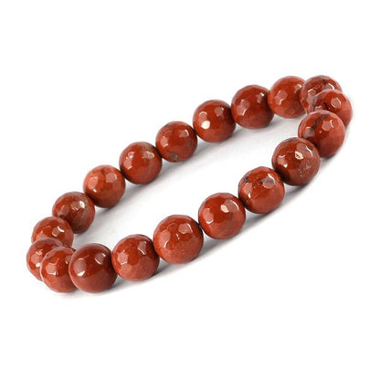 Natural Crystal Stone 10 mm Faceted Bead Bracelet for Unisex