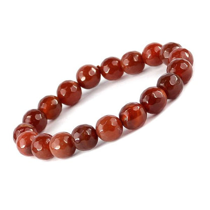 Natural Crystal Stone 10 mm Faceted Bead Bracelet for Unisex