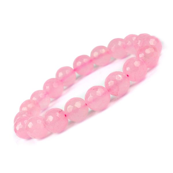 Natural Crystal Stone 10 mm Faceted Bead Bracelet for Unisex