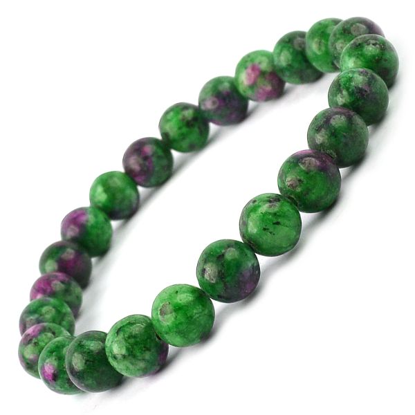 Natural Crystal Stones 8 mm Round Bead Bracelet