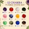 12 Chakra with Smoky Quartz Tumble Stone Kit