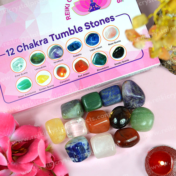 12 Chakra with Smoky Quartz Tumble Stone Kit