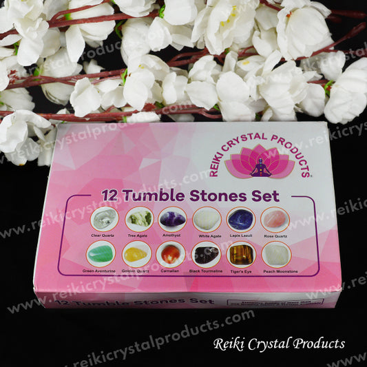 12 Chakra Tiger Eye Tumble Stone Kit