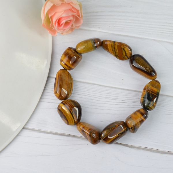 Natural Crystal Stone Tumble Bracelet
