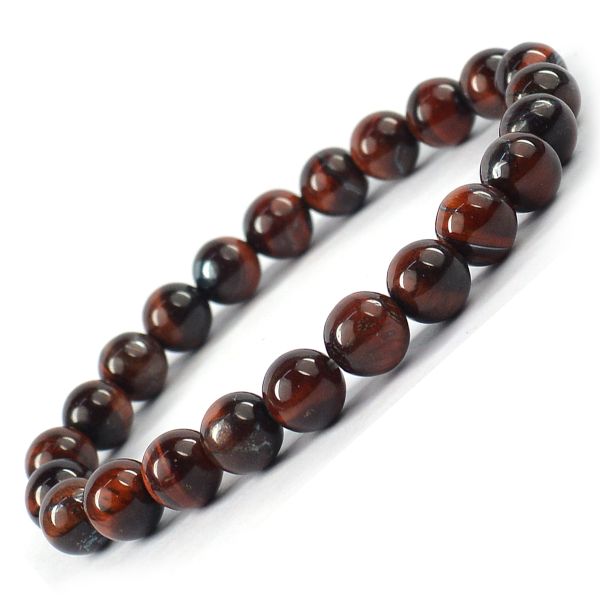 Natural Crystal Stones 8 mm Round Bead Bracelet