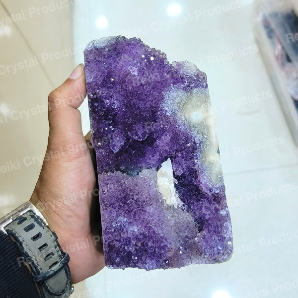 Natural Amethyst Geode Cluster Crystal Stone Raw Rough 1400-1500 Gram