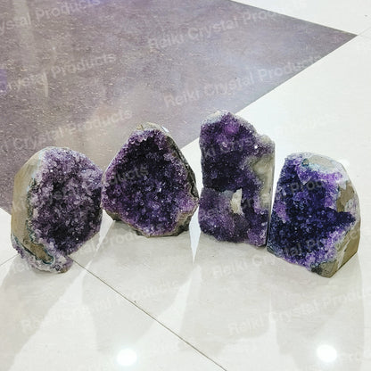 Natural Amethyst Geode Cluster Crystal Stone Raw Rough 1400-1500 Gram