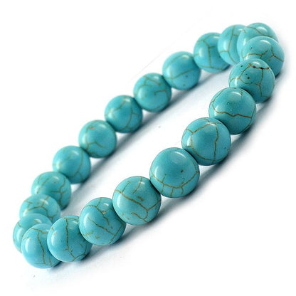 Natural Crystal Stones 8 mm Round Bead Bracelet