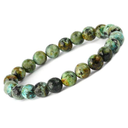 Natural Crystal Stone 8 mm Faceted Bead Bracelet for Unisex