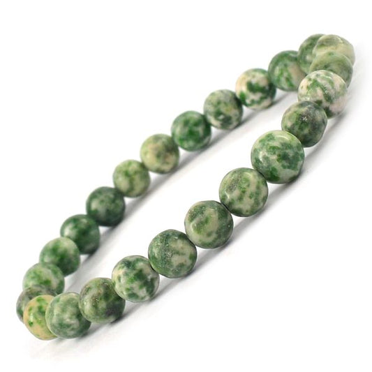 Tree Agate 8 mm Round Bead Bracelet