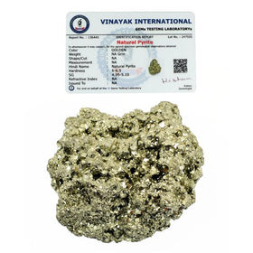 Certified Natural Pyrite Raw / Rough Cluster / Peru Pyrite for Healing / Vastu / Gifts / Wealth, Attracts Business Luck-150 gram
