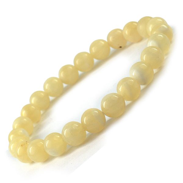 Natural Crystal Stones 8 mm Round Bead Bracelet