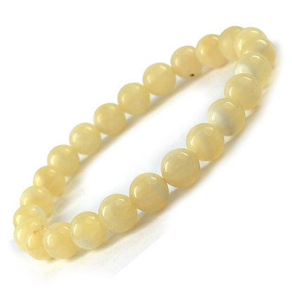 Natural Crystal Stones 8 mm Round Bead Bracelet