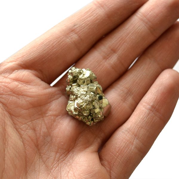 Certified Natural Pyrite Raw / Rough Cluster / Peru Pyrite 10 gram