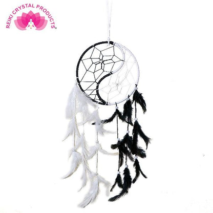 Yin Yang Dream Catcher Wall Hanging for Positive Energy, Thinking and Protections